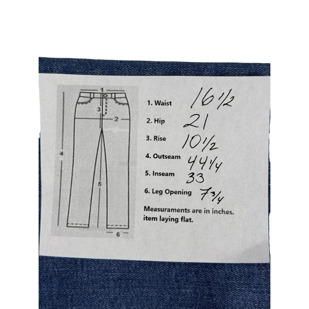 7 For All Mankind Mens 33 Jeans The Straight Stretch Pacific Blue Denim EUC